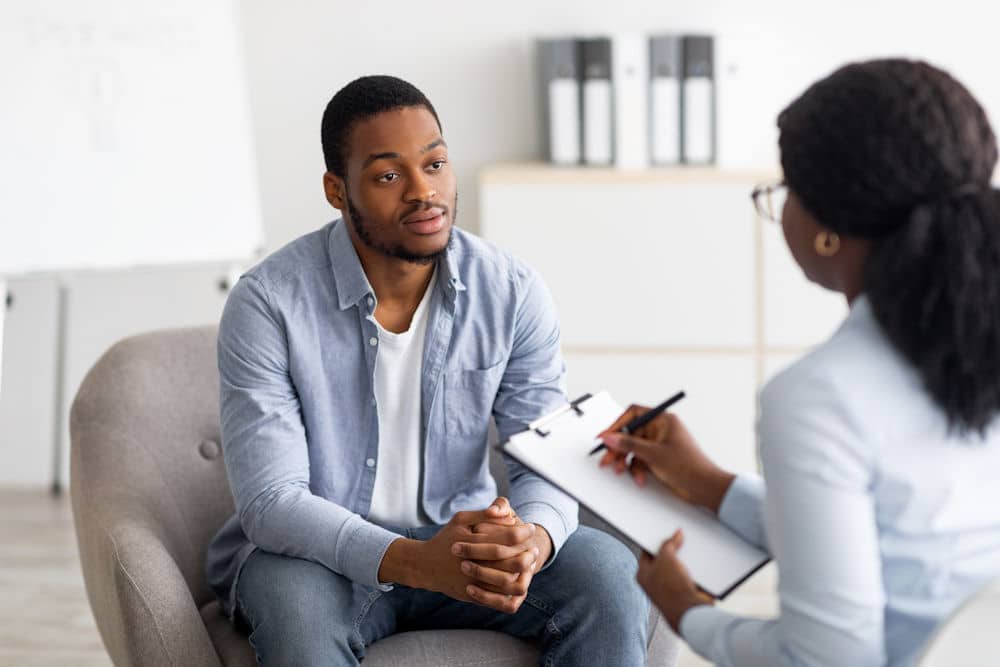 one-on-one therapy session