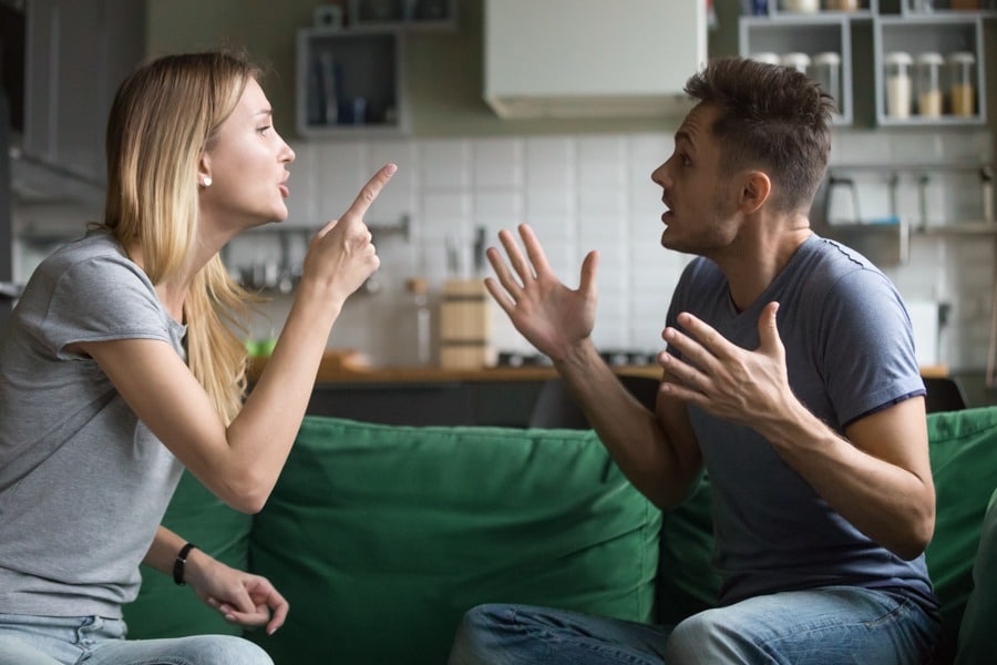 a man and a woman arguing