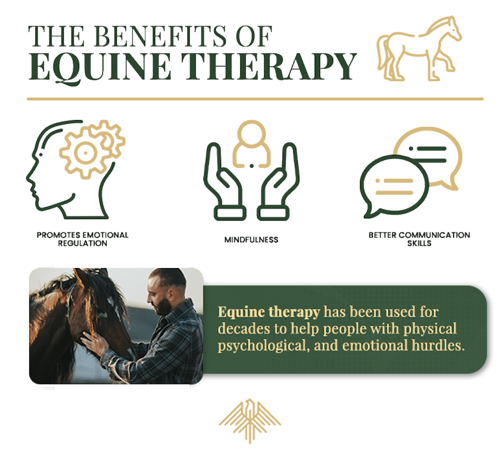 outlining the benefits of equine therapy at Eagle Creek Ranch Recovery.